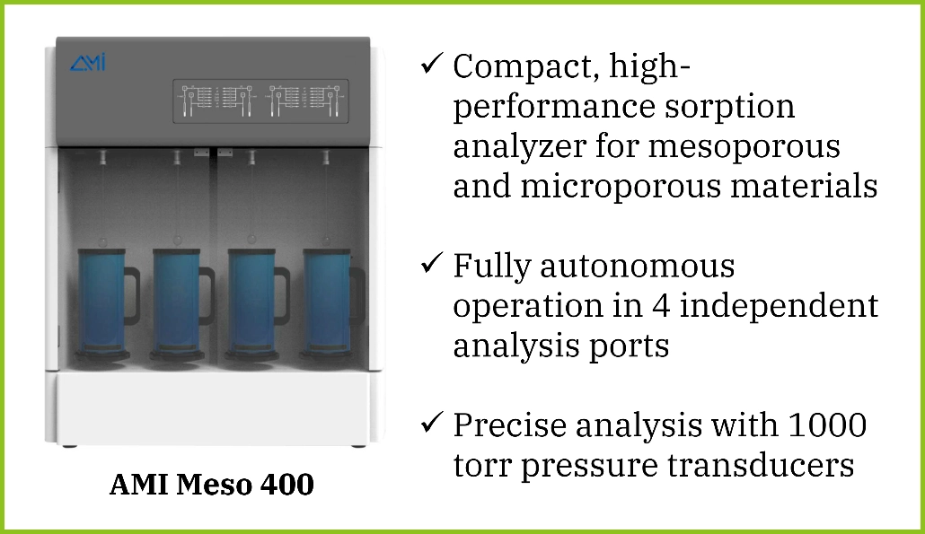 Advanced Measurement Instruments 15 High-performance sorption analyzer for materials